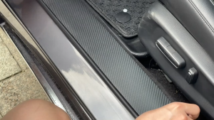 PRINT HONDA BRIO Carbon 3D Door Sill Plate Guard Pelindung Pijakan Injakan Kaki Pintu Mobil Set