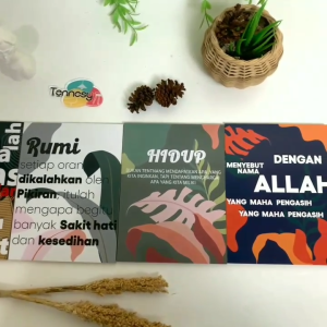 TENNESY HIASAN DINDING MOTIVASI ISLAMI 15x20CM WALL DECOR PAJANGAN KAYU DEKORASI DINDING KAMAR TIDUR RUMAH