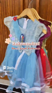 Dress kimono Brokat kombinasi tutu tile halus nyaman dipakai usia 2-3 tahun