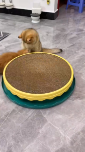 Cat bed round cat scratching board corrugated cat scratching board round toy scratching board