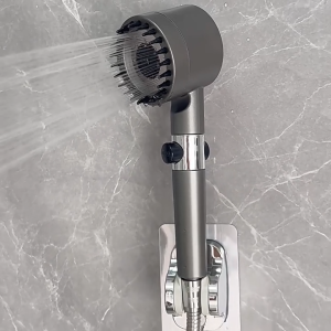[SG Seller]Bathroom High Pressure Showerhead with Filter Bathroom Shower Head Water Saving One-Key Stop High Pressure Showerheads