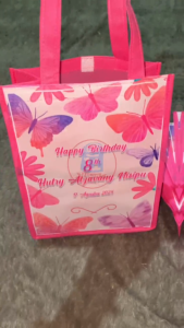 (25 pcs) Tas souvenir ultah goodie bag ulang tahun murah tas muat snack ultah gratis nama dan foto tas ulang tahun anak termurah dan terlaris
