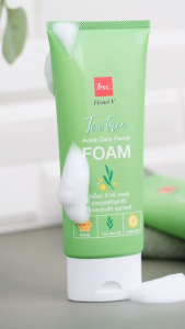 HONEI V BSC โฟมล้างหน้า TEA TREE ACNE CARE FOAM 100g. สำหรับผิวเป็นสิวง่าย สะอาดล้ำลึก อ่อนโยน ไม่ทำให้ผิวแห้งตึง
