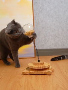 hooh pet🌈รางบอลแมว จานรอง ของเล่นแมว ลูกบอล ของเล่นสัตว์เลี้ยง โหลใส่ขนม Cat toy