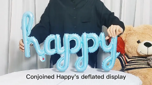 ลูกโป่งตัวอักษร ข้อความ happy birthday ตัวเขียน ลูกโป่งวันเกิด หลายสี ร้านไทย สินค้าพร้อมส่ง