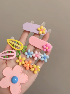 Jepit Rambut Flower Set 5PCS: Aksesoris Rambut Wanita & Anak Dewasa