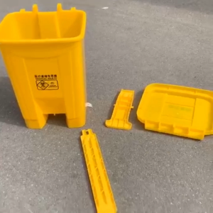 Plastic Dustbin Yellow Black With Foot Pedal Kitchen Dustbin Grey Dustbin Tong Sampah Dapur 30L 50L 80L