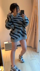 Áo Len Lông Cao Cấp Họa Tiết VẰN Luxury Nam Nữ Mặc Đều Đẹp - Áo Len Hổ Vằn Chất Liệu Đẹp Form Dáng Trẻ Chung Len Cổ tròn