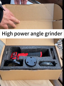 800W 12V Electric Angle Grinder Portable Cordless Angle Grinder Compact Electric Chainsaw with 2 Lithium Battery Mini Angle Grinder