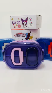 iSchoolDy Kids Cartoon Kuromi Spiderman Ultraman Astronaut Space Plastic Food Container Kotak Makan Sekolah Lunch Box