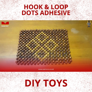 Dot lakban sticker perekat hook and loop/ Sticker bulat perekat / tape lakban magic sticker warna merah