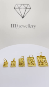MJ Jewellery 916/22K Gold Abacus Pendant B72