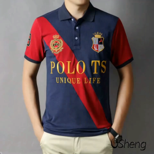 VSheng S To 6XL Oversized Polo T Shirt For Men Summer Stitching Color Plus Size Short Sleeve Tops Maximum Support 135kg