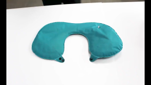 SJT - Bantal Leher Angin Pompa Otomatis Traveling Inflatable Travel Neck Pillow / Bantal Sandaran Kepala Bahan Lembut