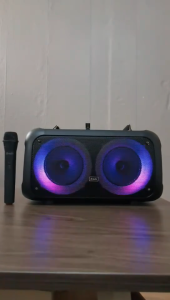 RD-1709 Bluetooth speaker Rechargeable Bluetooth Wireless Trolley Type Portable Speaker with Wireless MIC and AUX USB/ SD Card FM Radio Wireless Bluetooth Speaker