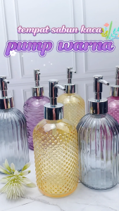 Souvenir Tempat sabun / tempat sampo / Souvenir Tempat Sabun Pump Kaca 450 ml