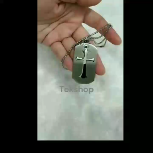 Kalung Salib Pria Titanium Keren / Kalung Salib Pria Model Militer Army