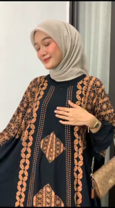 Kaftan Ayana - Gamis Kaftan Jumbo Rayon Premium Busui Frendly ld 170 pb 140