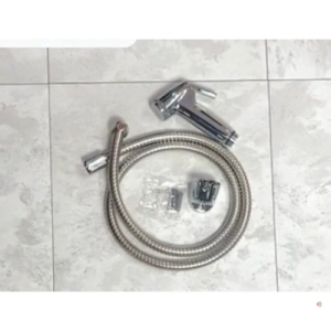 Jet Shower Kloset Set Chrome Selang Flexible 150cm - Semprotan WC Duduk Stainless Shower Cebok