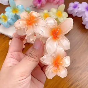 JEPITAN RAMBUT SALON KOREA 11CM MODEL TRIPPLE BUNGA GLOSSY / JEDAI SALON FLOWER KOREAN PREMIUM