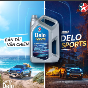 Caltex Delo Sports 10W-30 SN - Dầu nhờn động cơ Diesel Bán tổng hợp (Can 6L + 1L đi kèm)