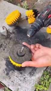 Mata Bor Kepala Sikat Kaos / Baju / Jaket Brush Polisher Kit Elektrik 1set 6pcs peralatan kebersihan