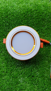 Đèn Âm Trần 3 Màu 12w phi 105mm Viền Vàng Viền Bạc Siêu Sáng