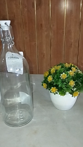 CHOBIG Botol Minum Kaca Bening 500ml Gelas Penutup Glass Bottle Kedap Udara