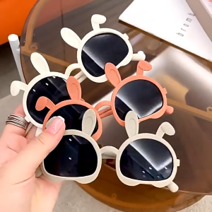 KCA003 Kacamata Hitam Anak Telinga Kelinci Imut Sunglasses kacamata Rabbit Ears Fashion LOOKIS