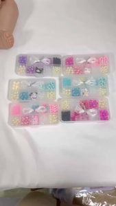 Bevavar Sanrio DIY Gelang Manik Set Beads Mainan Edukasi Paket Meronce Manik Manik Anak Set