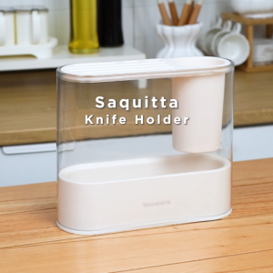 Youware - Saquitta Knife Holder / Tempat Penyimpanan Pisau Dapur / Kotak Wadah Simpan Peralatan Masak Dapur / Alat Masak Pisau Centong Serbaguna Transparan