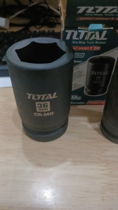 Đầu Tuýp Tác Động 3/4" 30mm Total Đầu Tuýp Đen Lục Giác Vuông 1" 36mm Total.