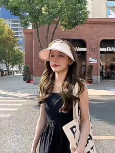 (SG Seller) Women Sun Hat Summer UV Protection Foldable Sun Cap Large Brim Cycling Fishing Hat Empty Top Sunshade For Outdoor Activities