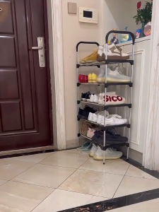 Simple Shoe Shelf Household Dustproof Small Shoe Cabinet Narrow Dormitory Storage Artifact New 2024 Explosion