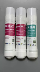 Combo 3 Lõi Lọc Thô FORSETI Gồm 2 Sediment + 1 Pre Carbon Cắm Nhanh Dạng U Sản Xuất Tại Hàn Quốc