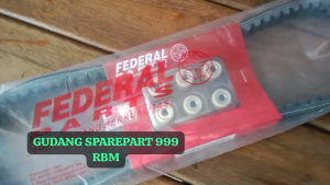 VANBELT ASSY MIO J MIO GT FINO XRIDE ORIGINAL FEDERAL (VBELTT+ROLLER) 54P