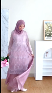 Cardigan Long Vest Tule, Outer Brukat Premium, dan Outer Rompi Brukat Motif Random