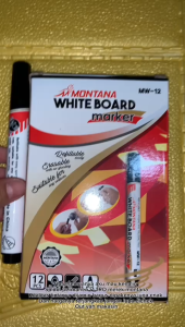 1 pcs Spidol Whiteboard MW12 Montana Warna Hitam bisa di hapus bisa refill isi ulang MW - 12