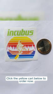 INCUBUS ROCK N ROLL BAND VINYL STICKERS