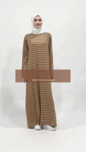 Clover Clothing - Gamis Keeza | Gamis Motif Wanita | Bahan Spandeks Rayon