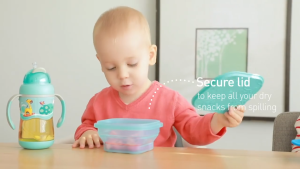 Marcus & Marcus Silicone Rubber Collapsible Snack Container Bowl 400ml