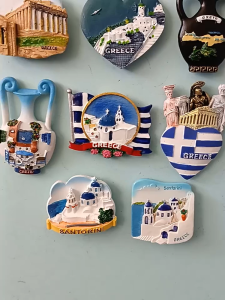 European Greek fridge magnets refrigerator stickers magnetic stickers resin refrigerator stickers tourist attraction souvenirs three-dimensional handmade creative decoration greek fridge magnet
