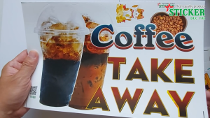 🔥 STICKER COFFEE TAKE AWAY 🔥 TRANG TRÍ TƯỜNG XE CỬA KÍNH QUÁN CÀ PHÊ...