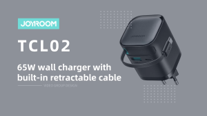 JOYROOM TCL02 Adapter Fast Charger GaN 65W dengan Kabel Retractable