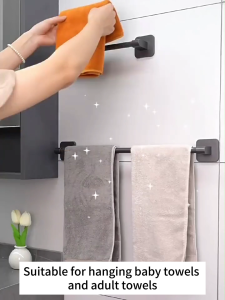 MEIDOO Towel Bar Bathroom Toilet Kitchen Towel Bar Wall-mounted Nail-free Installation