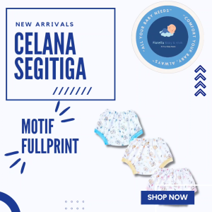 Celana Bayi Katun Segitiga Motif Fullprint Isi 3 pcs