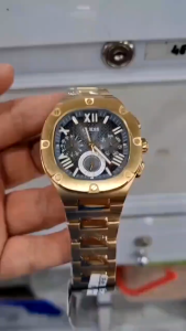 [Promo] Jam Tangan Pria Guess GW0572G2 Headline Gold Tone Multi-function Stainless Steel Strap Original Garansi 2 Tahun [✔COD][100% Authentic] [COD]