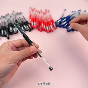 Whosale 100 Pcs Ballpen Gel Pen Black Ball Pen 0.5mm bullet school