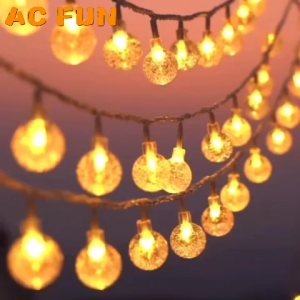 ACFUN Bubble Ball Lamp string lights Solar Outdoor Waterproof Indoor Christmas Wedding Camping Decoration