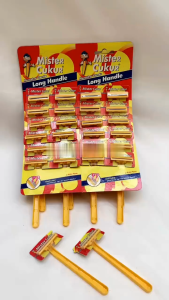 Klik-Beli Mister Cukur 2 Long Handle Kuning Gagang Panjang Alat 2 Mata Pisau Razor Cukuran Kumis Jenggot
